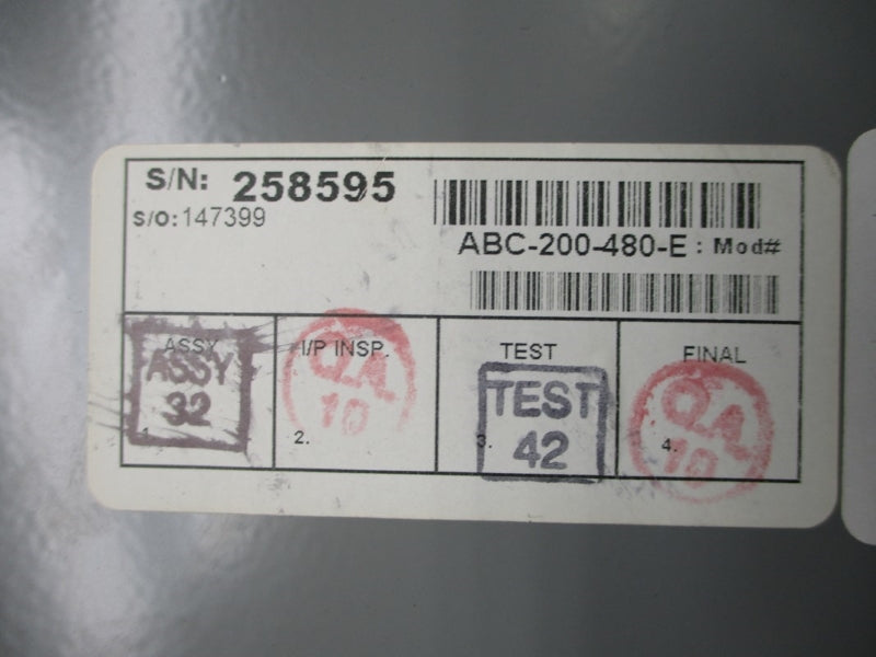 MOTORTRONICS ABC-200-480-E (AS PICTURED) NSMP