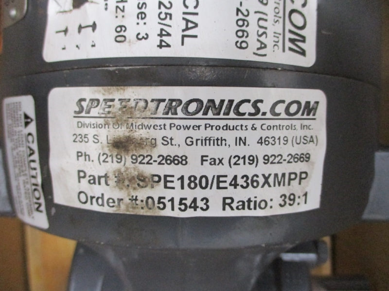 SPEEDTRONICS SPE180/E436XMPP 230/460V 1.94/.97A NSMP