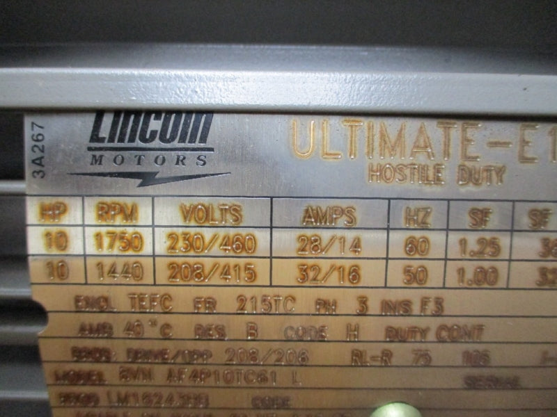 LINCOLN MOTORS LM16243 230/460-208/415V 28/14-32/16A NSMP