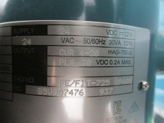 YOKOGAWA AXF250G-E2AL1L-CA11-21B/SCT 24VAC 0.2A NSMP