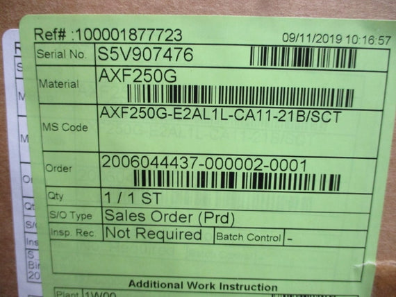 YOKOGAWA AXF250G-E2AL1L-CA11-21B/SCT 24VAC 0.2A NSMP