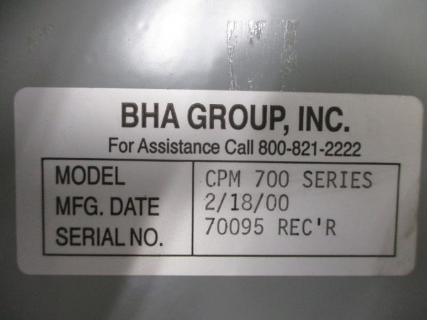 BHA GROUP CPM 700 SERIES NSMP