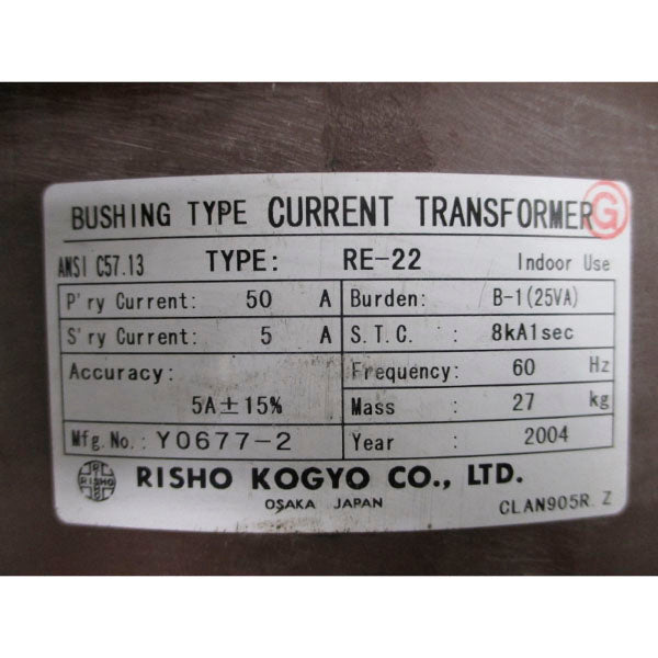 RISHO KOGYO RE-22 Y0677-2 C57.13 50A UNMP