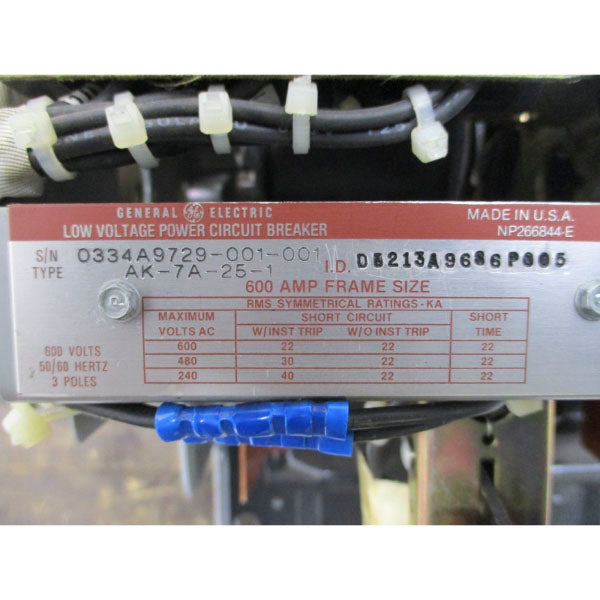 GENERAL ELECTRIC AK-7A-25-1 600VAC 600A NSNP