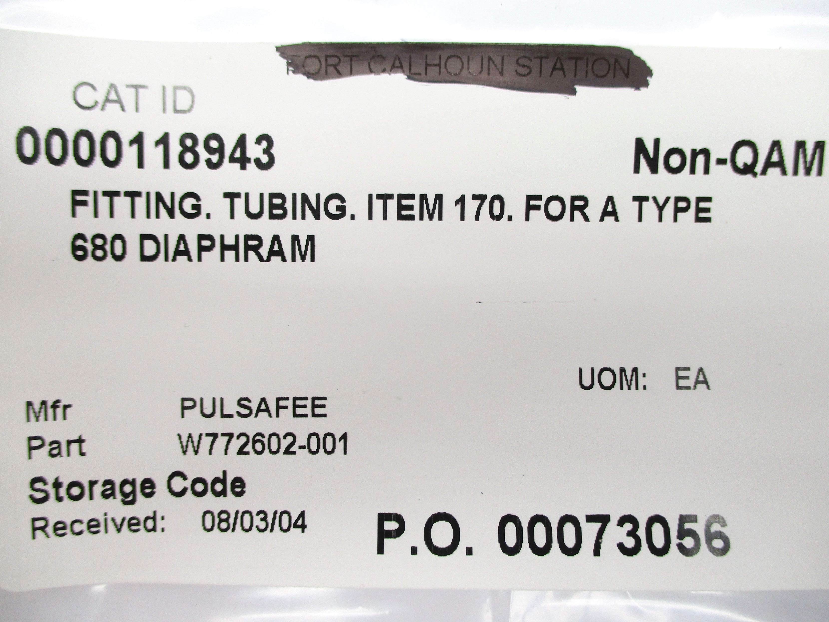 SPARE PART W772602-001 NSNP