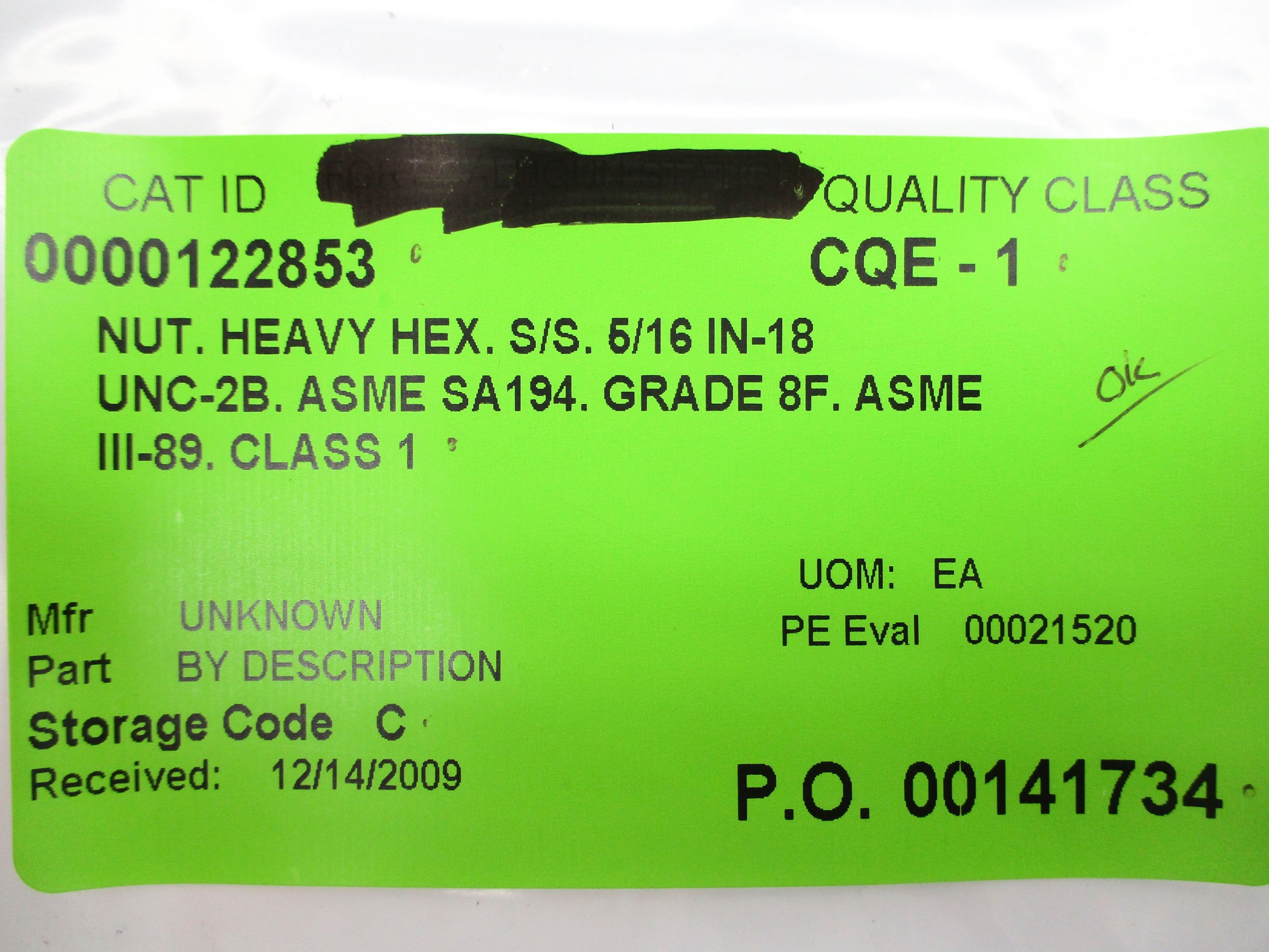 SPARE PART ASME-SA194 NSNP