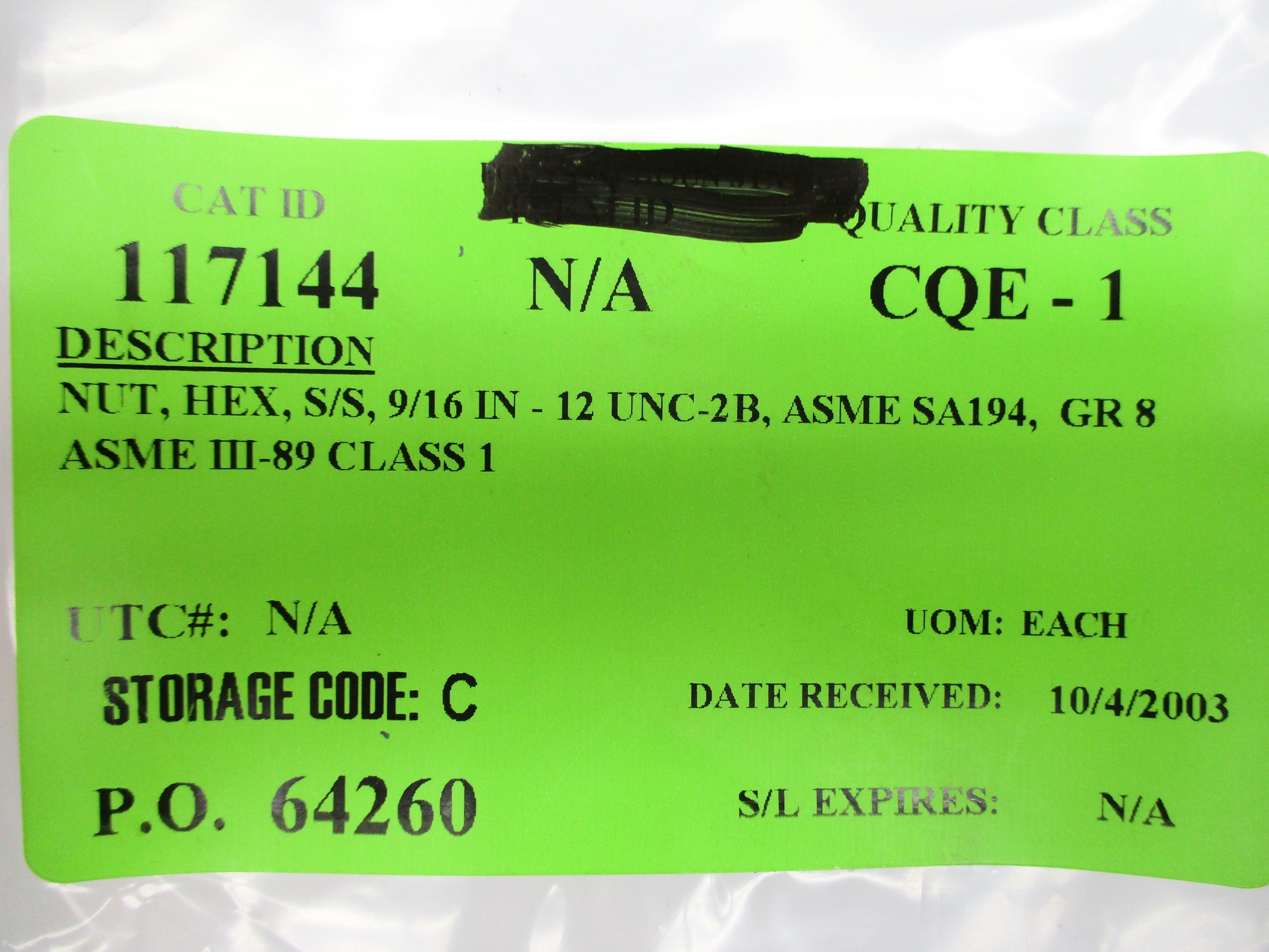 SPARE PART ASME-SA194 NSNP