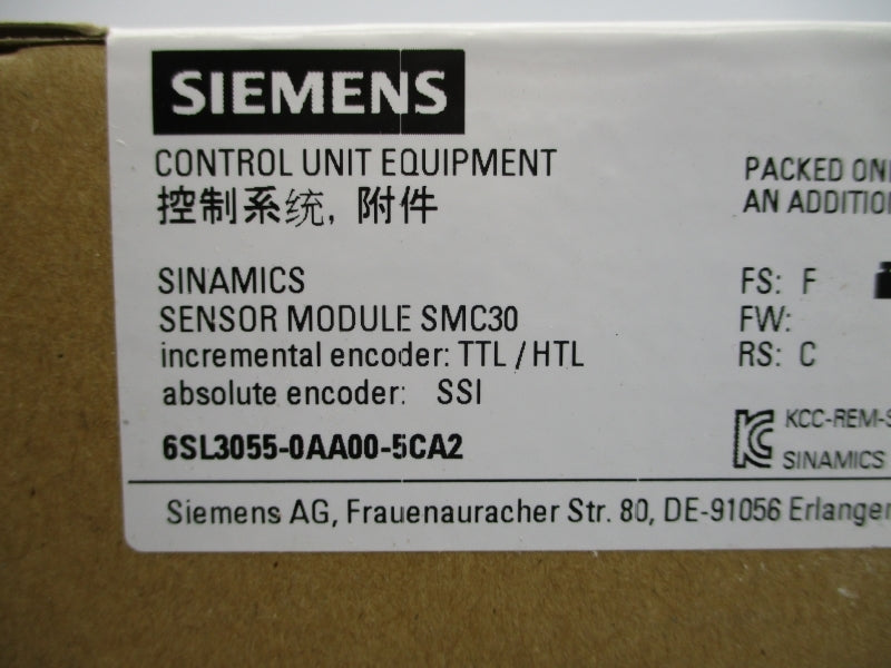 SIEMENS 6SL3055-0AA00-5CA2 NSFS