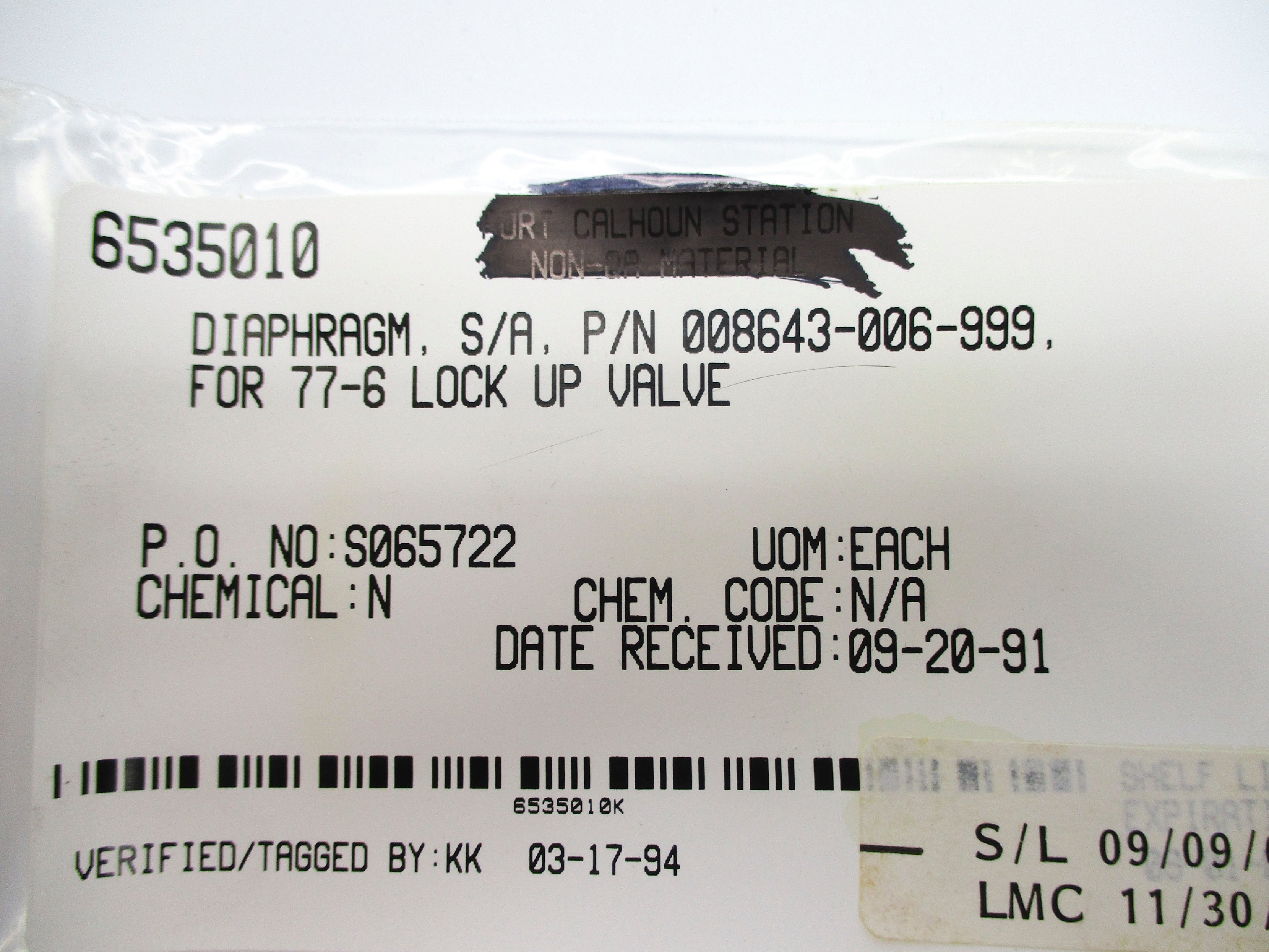 DIAPHRAGM 008643-006-999 NSNP