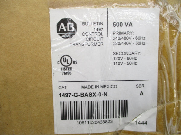 ALLEN BRADLEY 1497-G-BASX-0-N SER. A 240/480V (BR/WH) NSMP