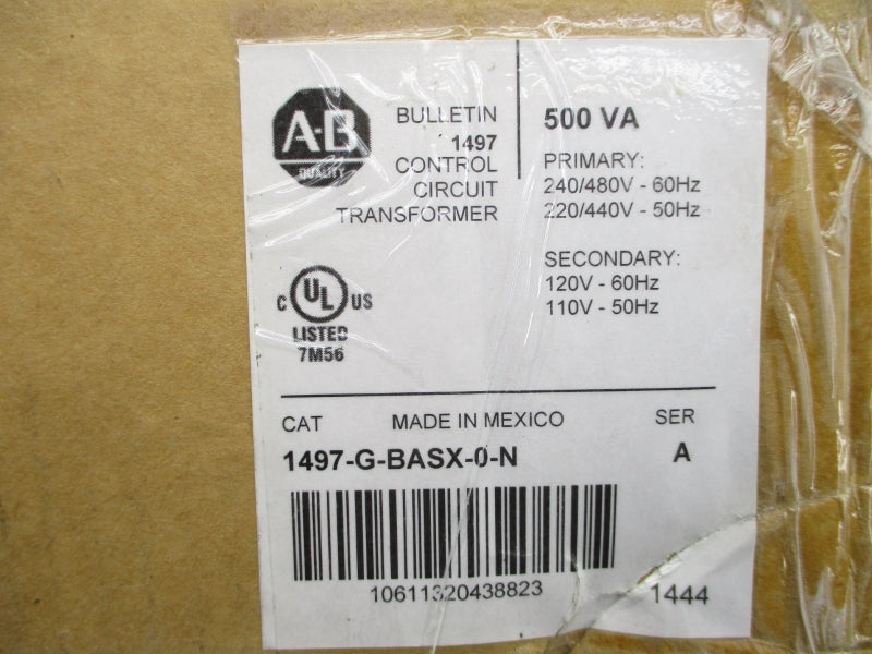 ALLEN BRADLEY 1497-G-BASX-0-N SER. A 240/480V (BR/WH) NSMP