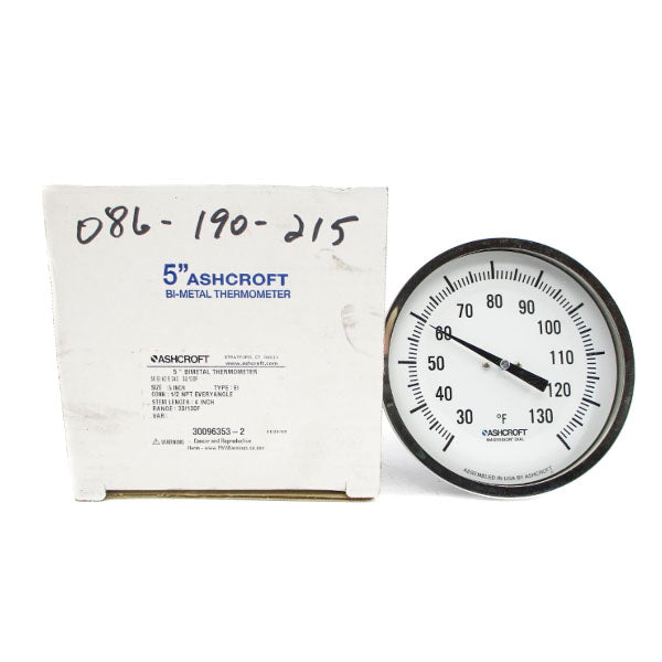 ASHCROFT 50EI60E040 30/130'F 5" STEM4 NSMP