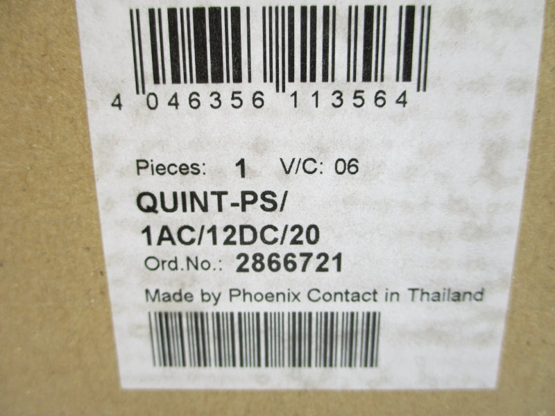 PHOENIX CONTACT QUINT-PS/1AC/12DC/20 2866721 NSFS
