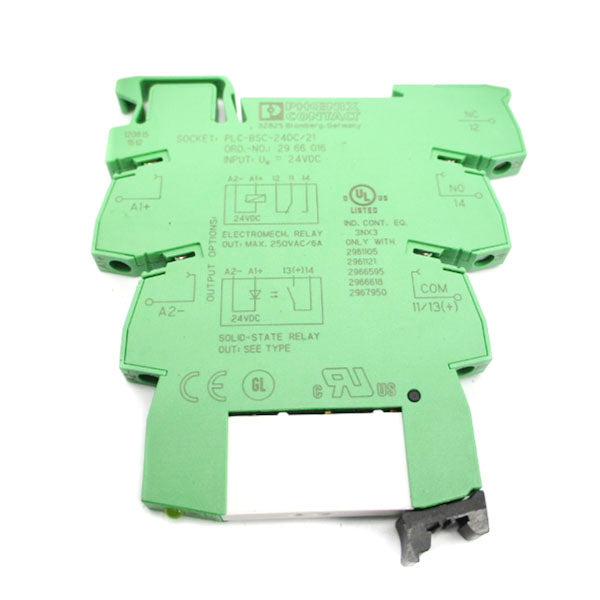 PHOENIX CONTACT PLC-BSC-24DC/21 2966016 24VDC (AS PICTURED) (GREEN) NSNP
