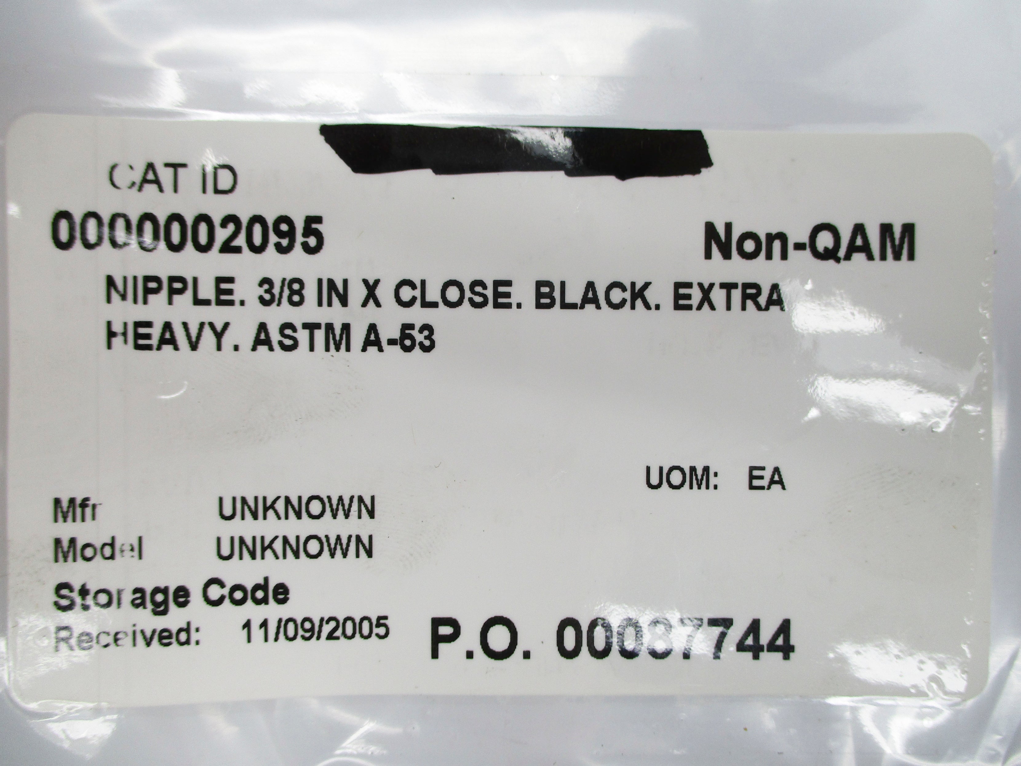 ASTM A-53 3/8" X CLOSE NSNP