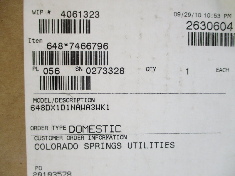 ROSEMOUNT 648DX1D1NAWA3WK1 0-300'F NSMP