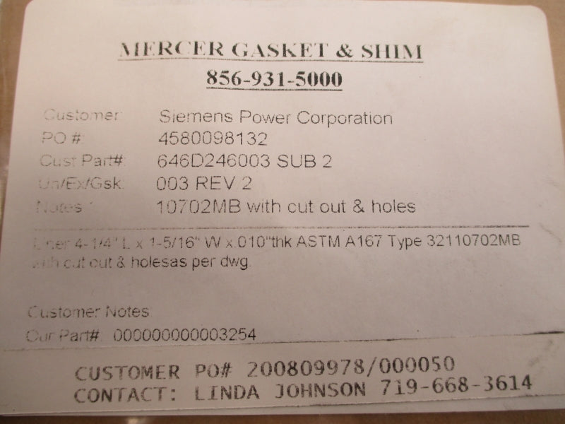 SIEMENS 646D246003 10702MB NSMP