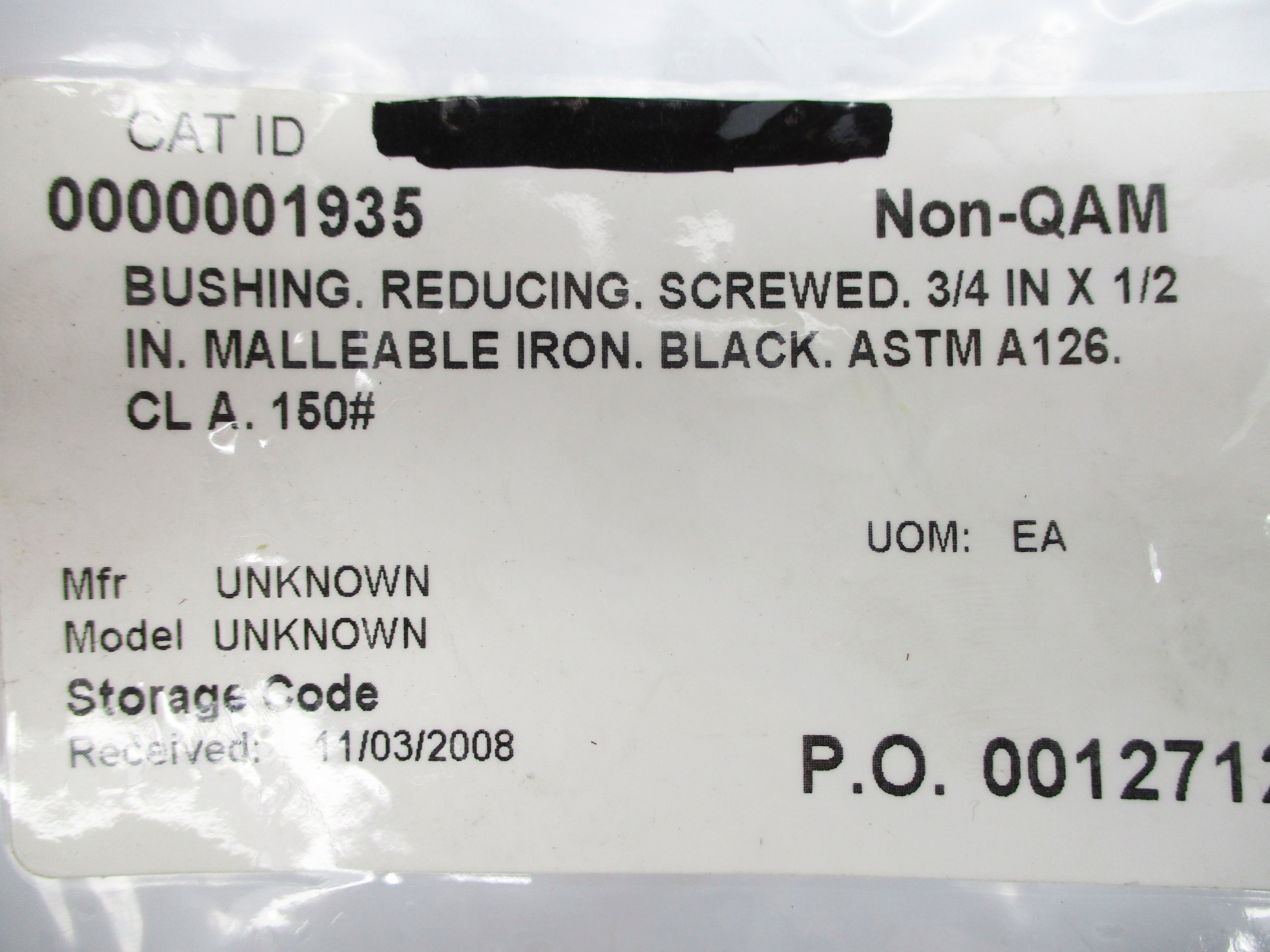 ASTM A-126 3/4" X 1/2" NSNP