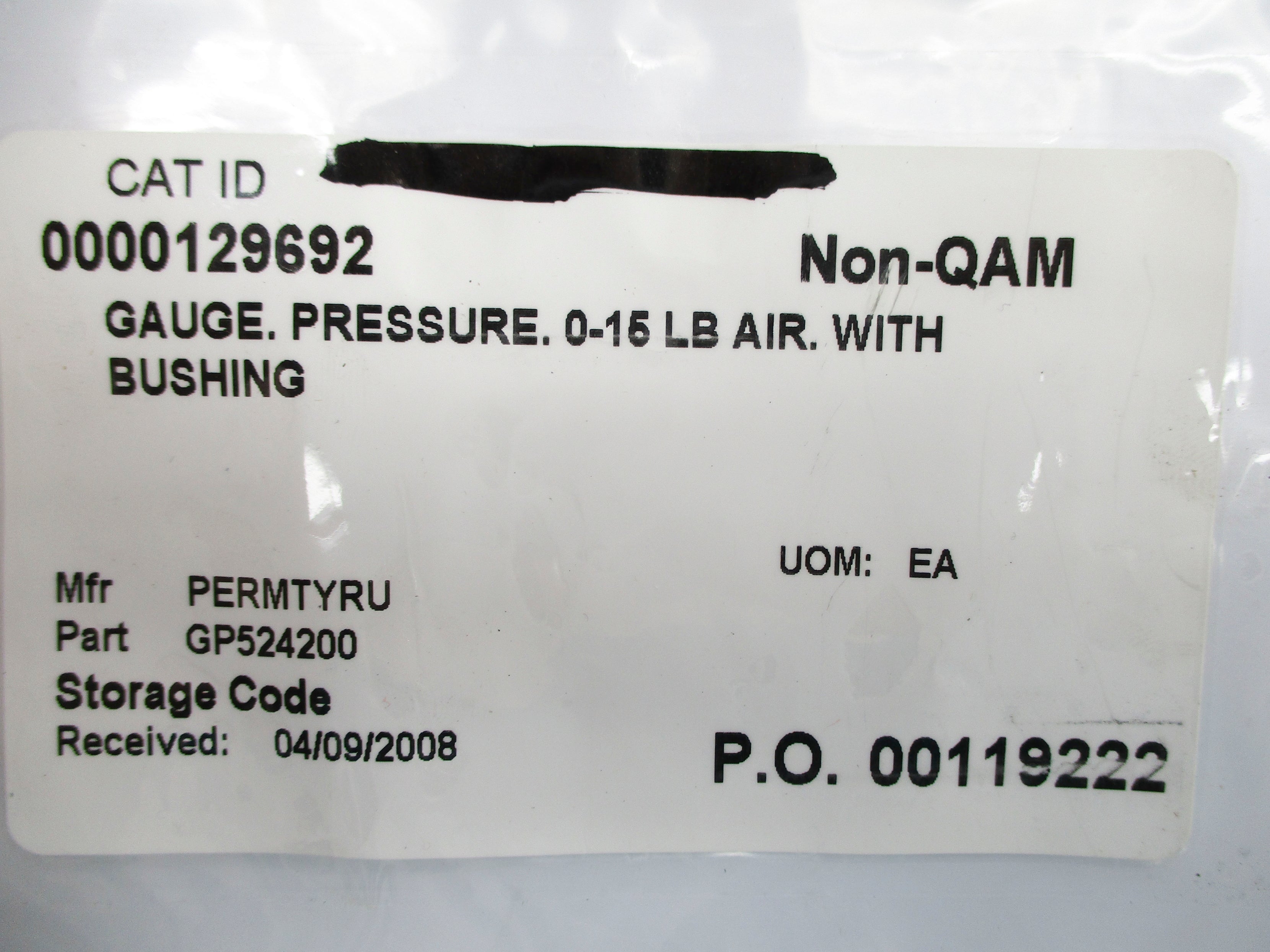 GAUGE GP524200 0-15PSI NSNP