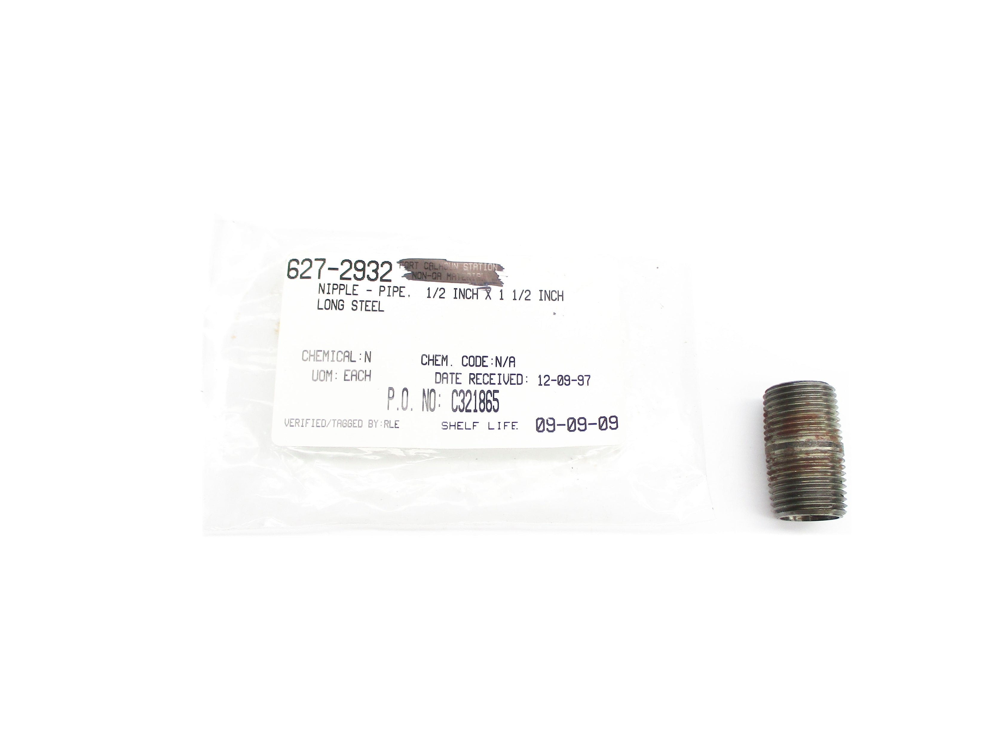 SPARE PART 627-2932 1/2" X 1-1/2" NSNP