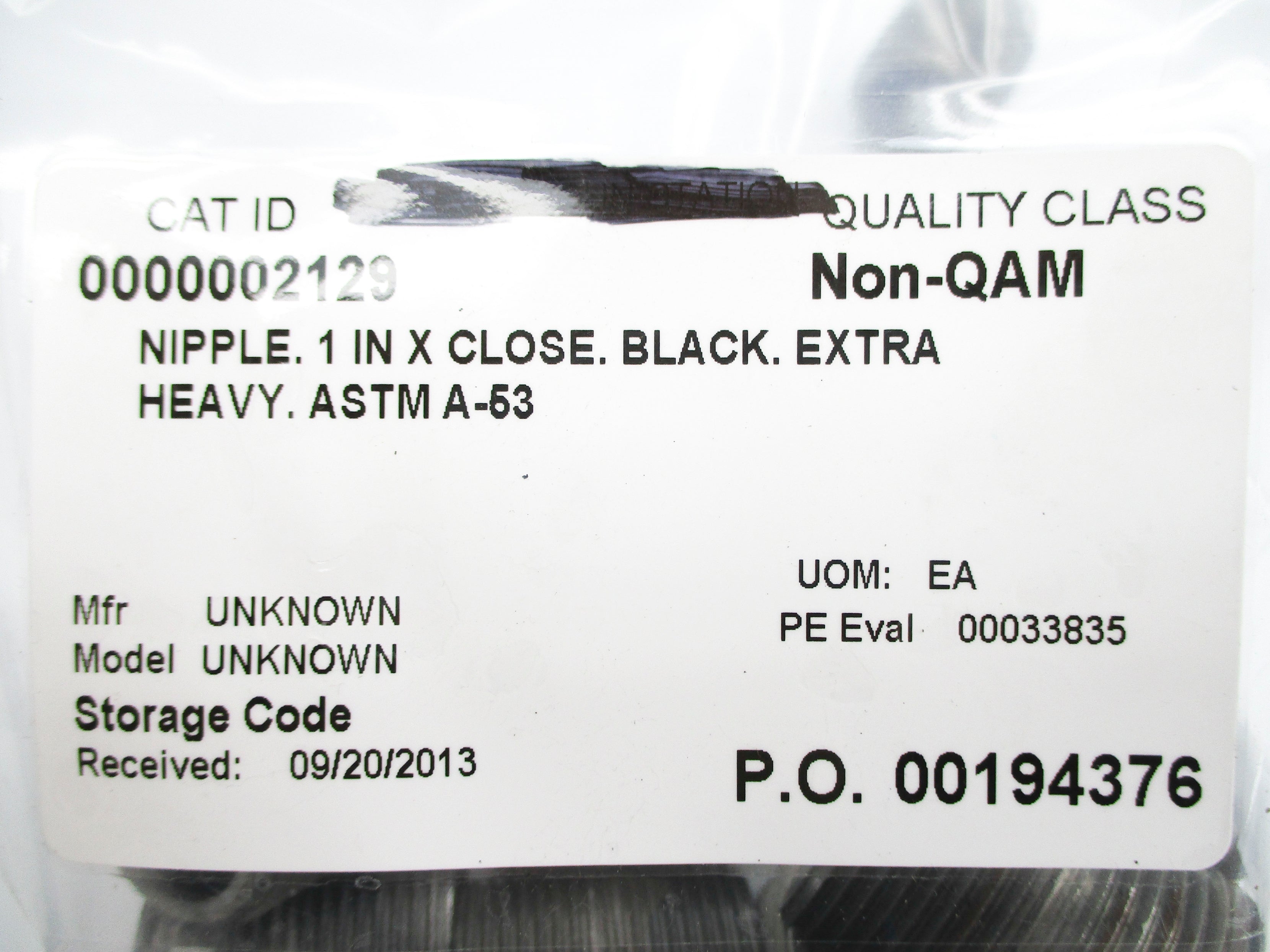 ASTM A-53 1" X CLOSE NSNP