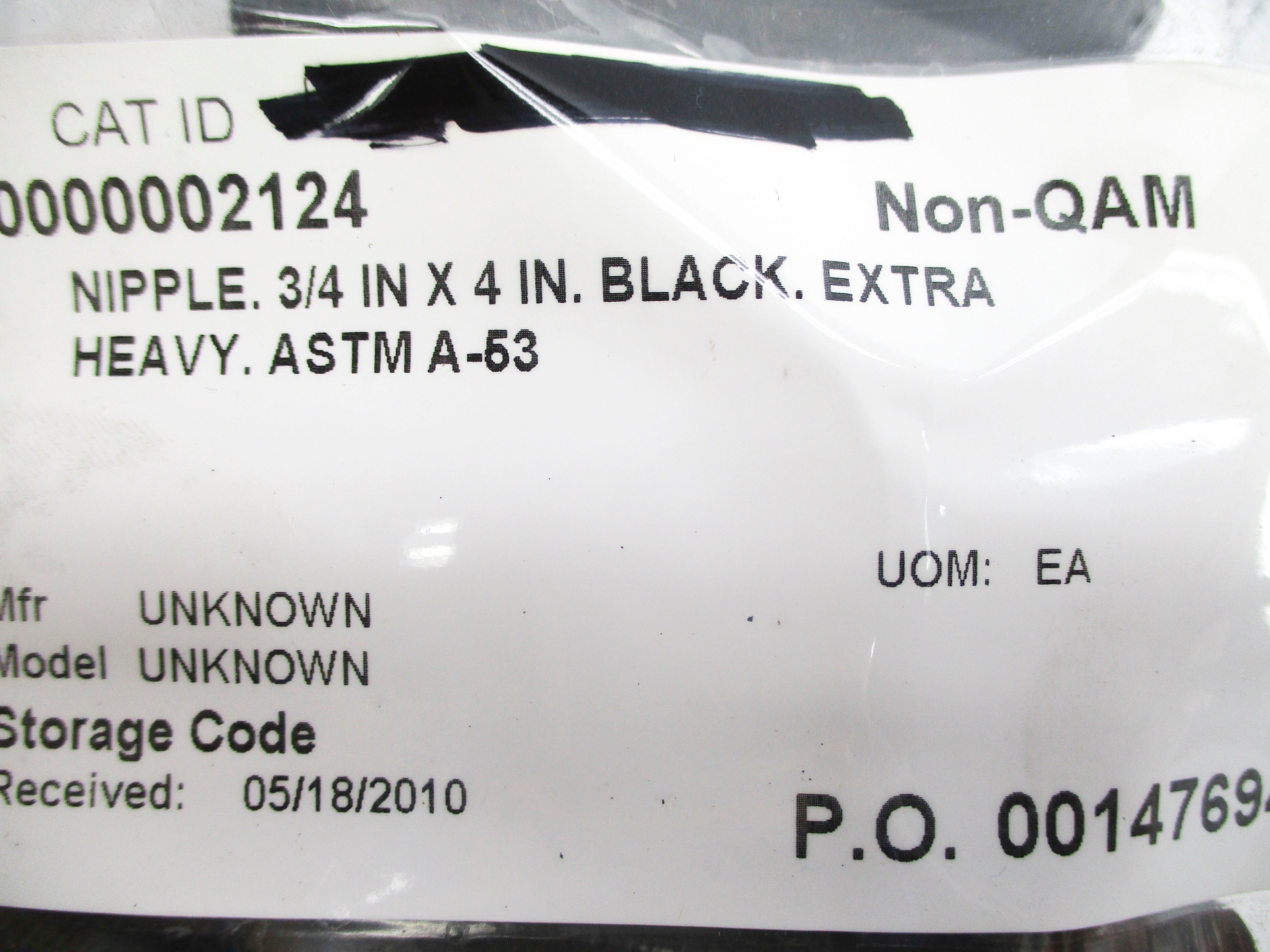 ASTM A-53 3/4" X 4" NSNP