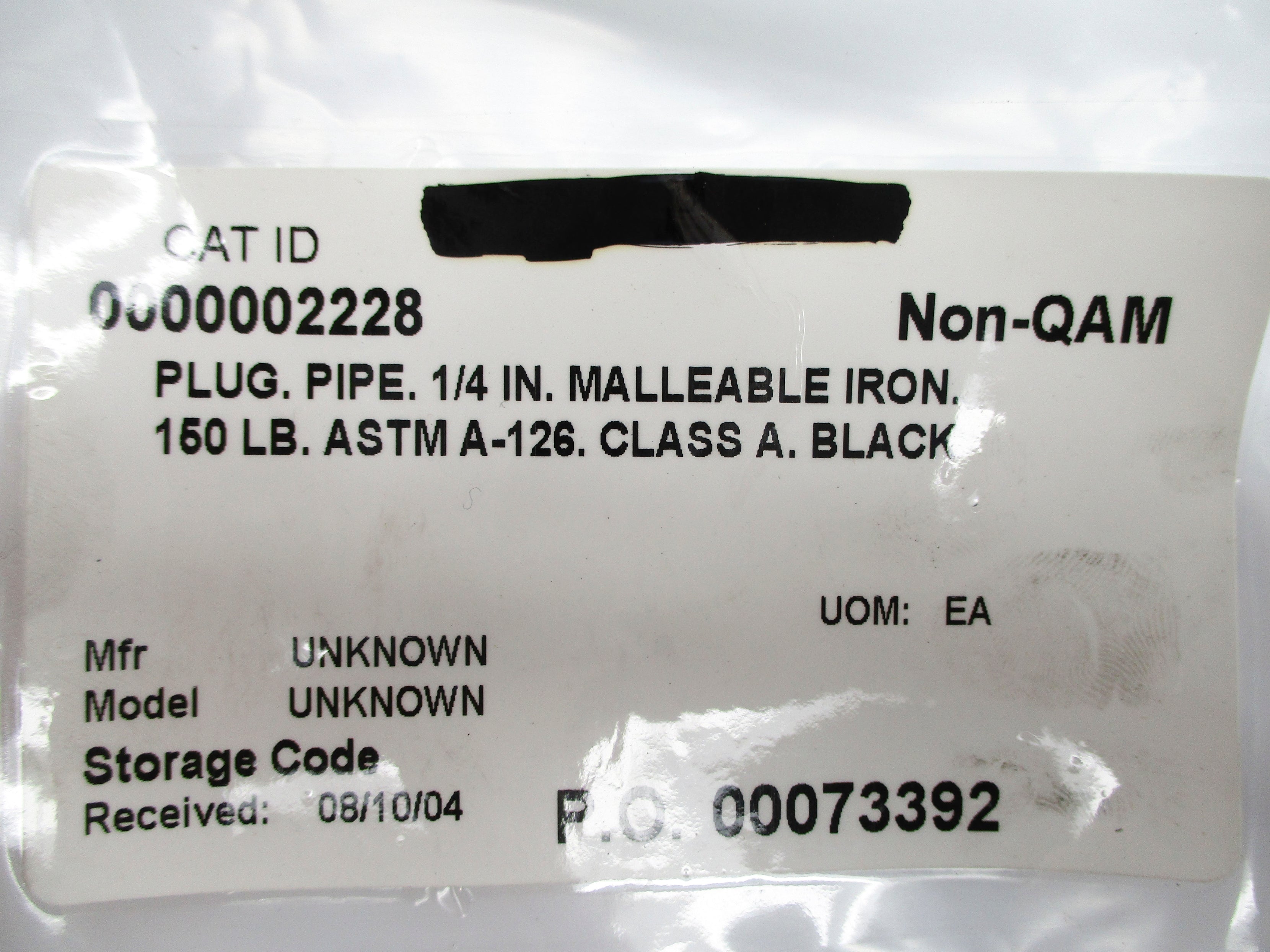 ASTM A-126 1/4" NSNP