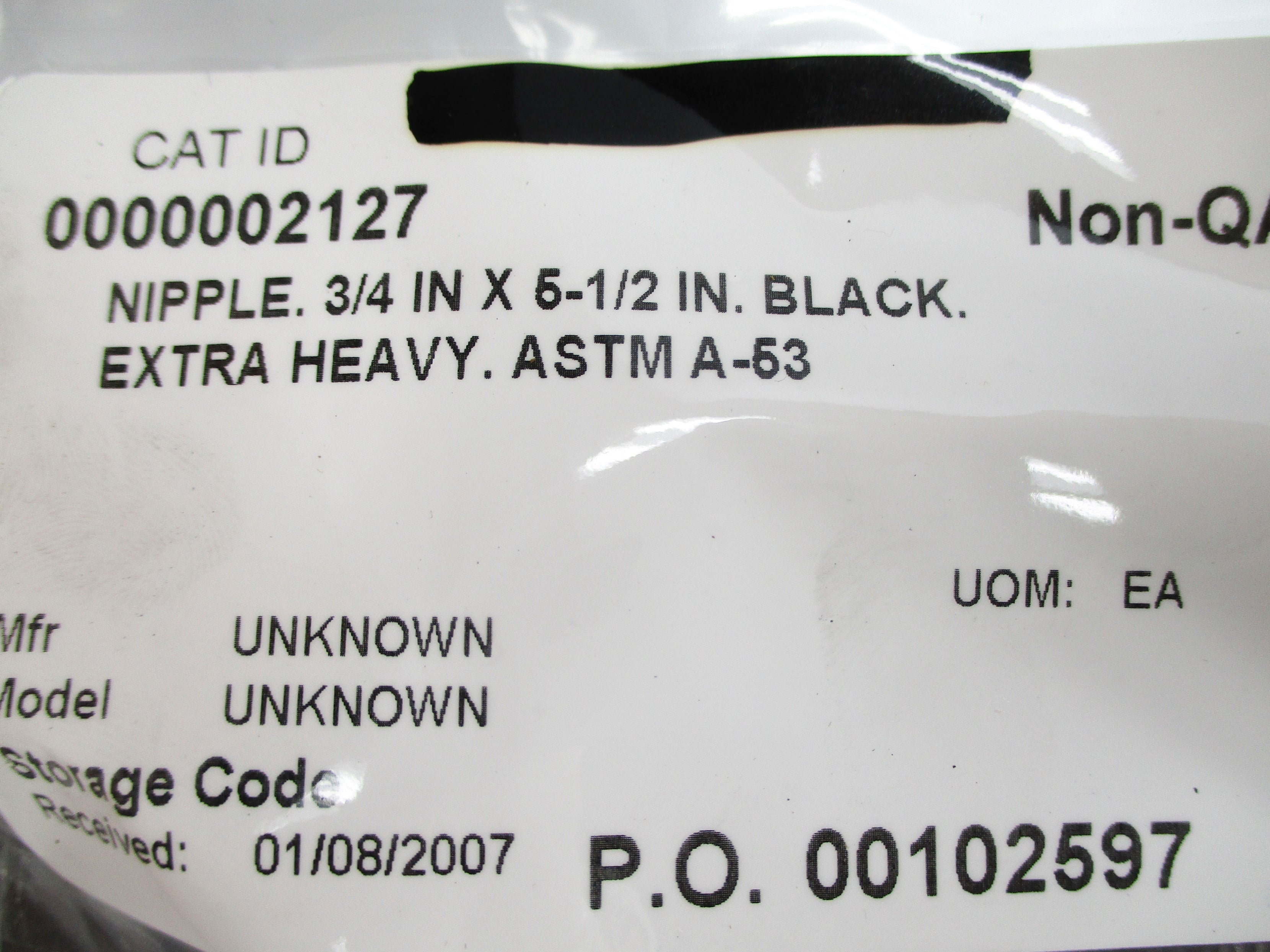 ASTM A-53 3/4" X 5-1/2" NSNP