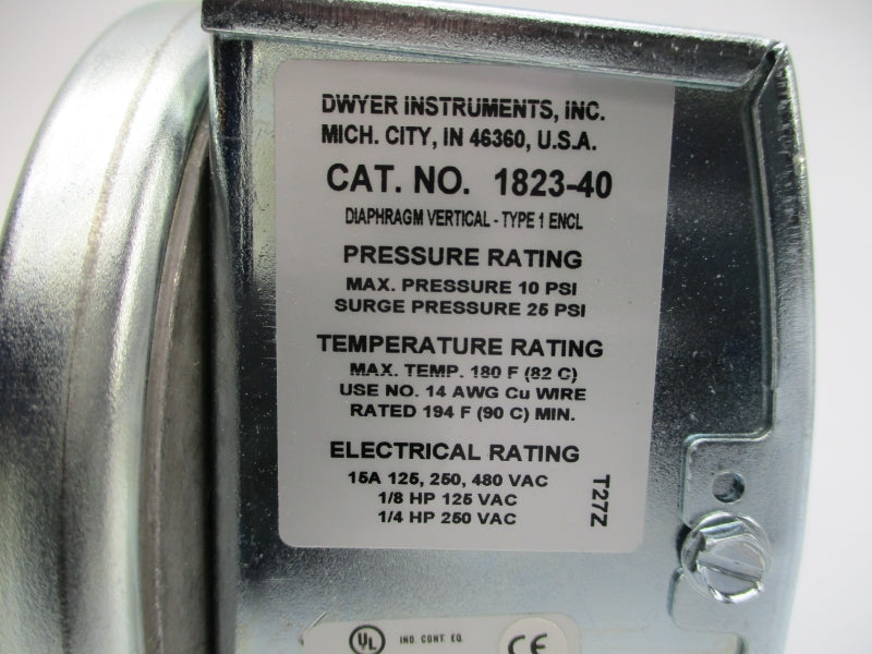 DWYER 1823-40 480VAC 15A 25PSI NSMP
