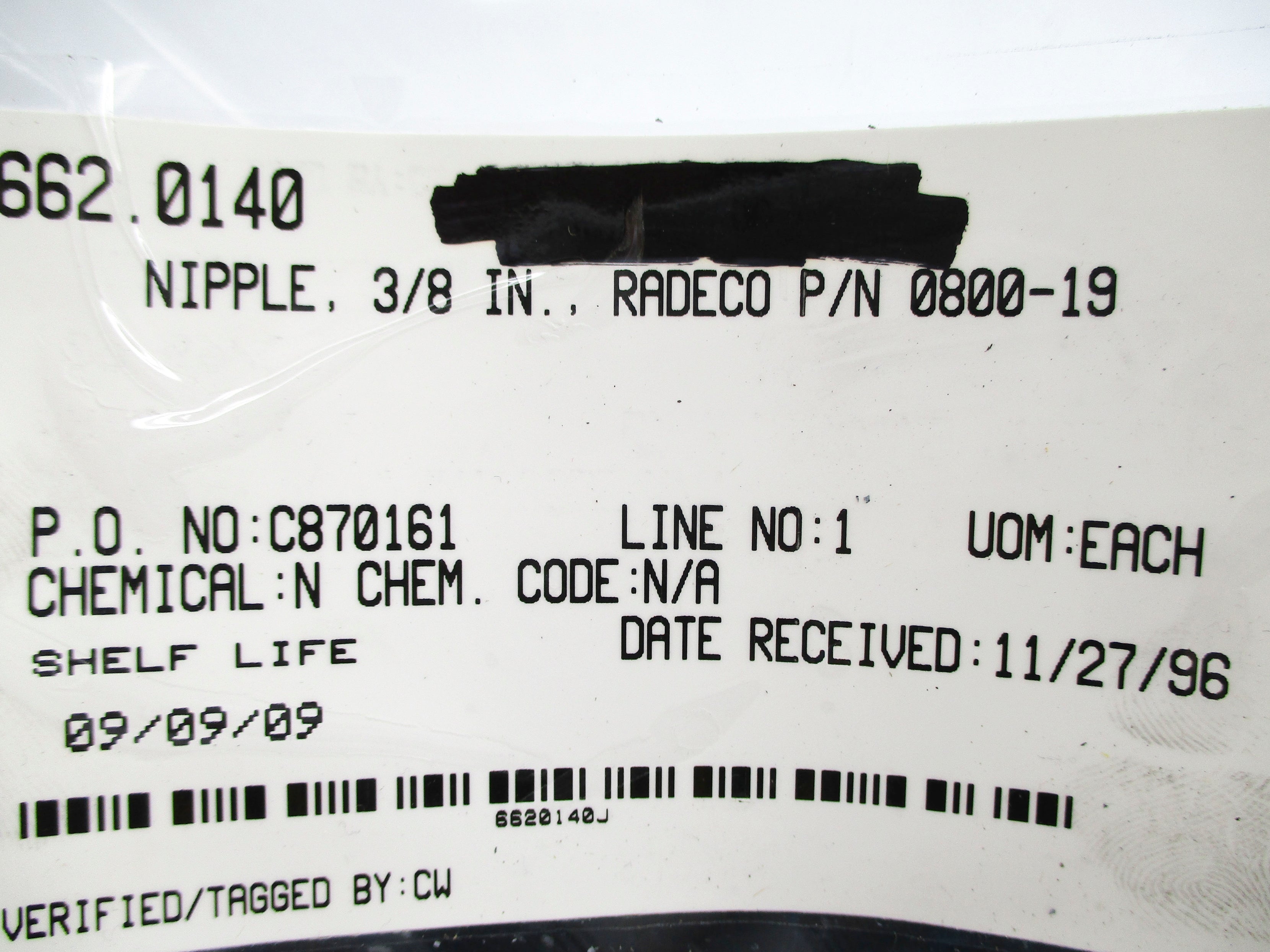 RADECO 0800-19 3/8" NSNP