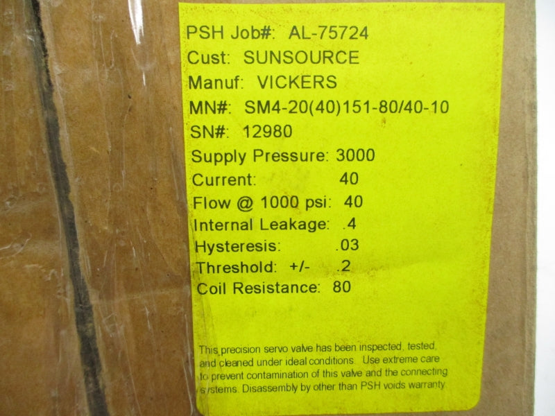VICKERS SM4-40(40)151-80/40-10 1000PSI NSMP