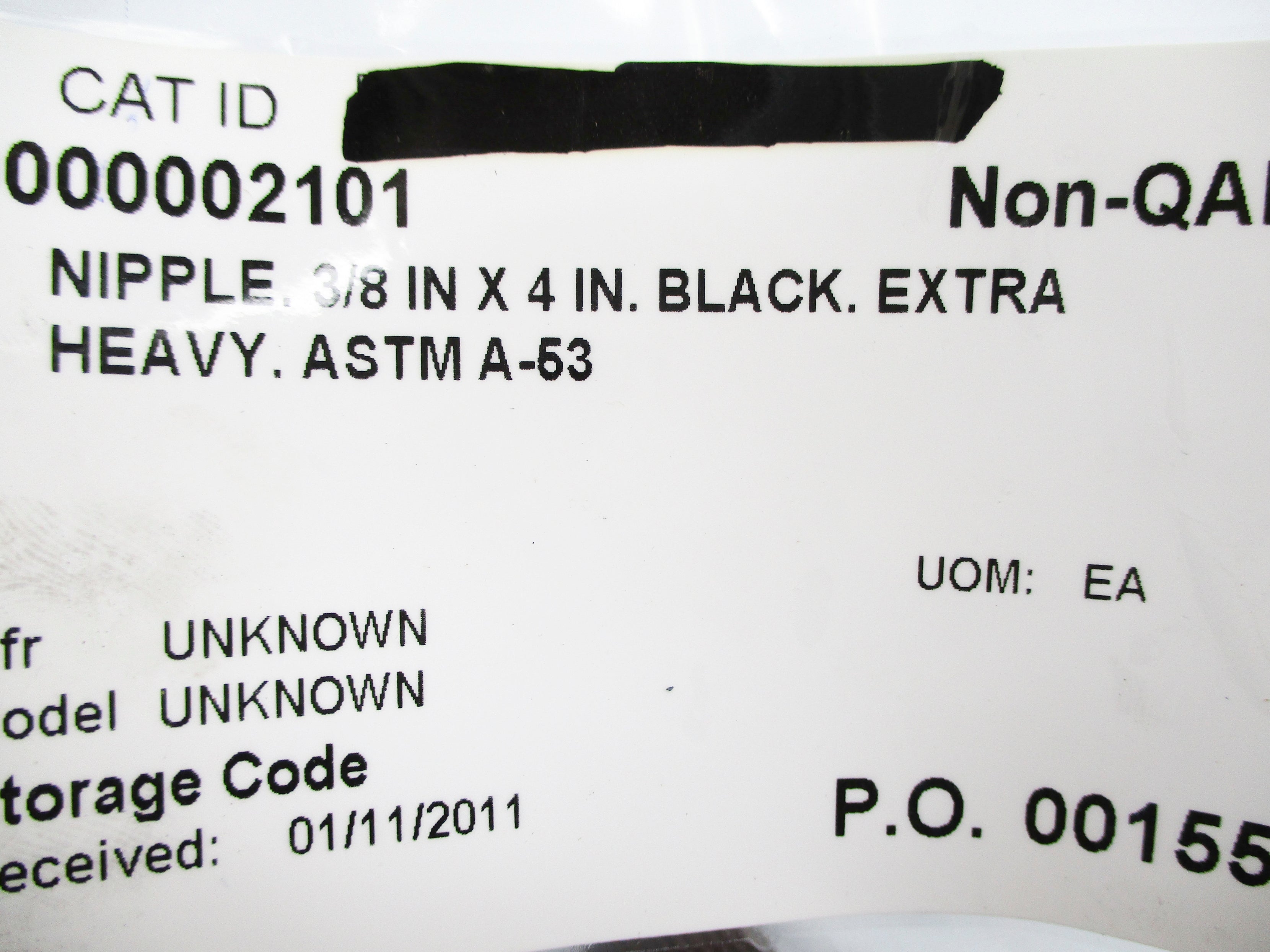 ASTM A-53 3/8" X 4" NSNP