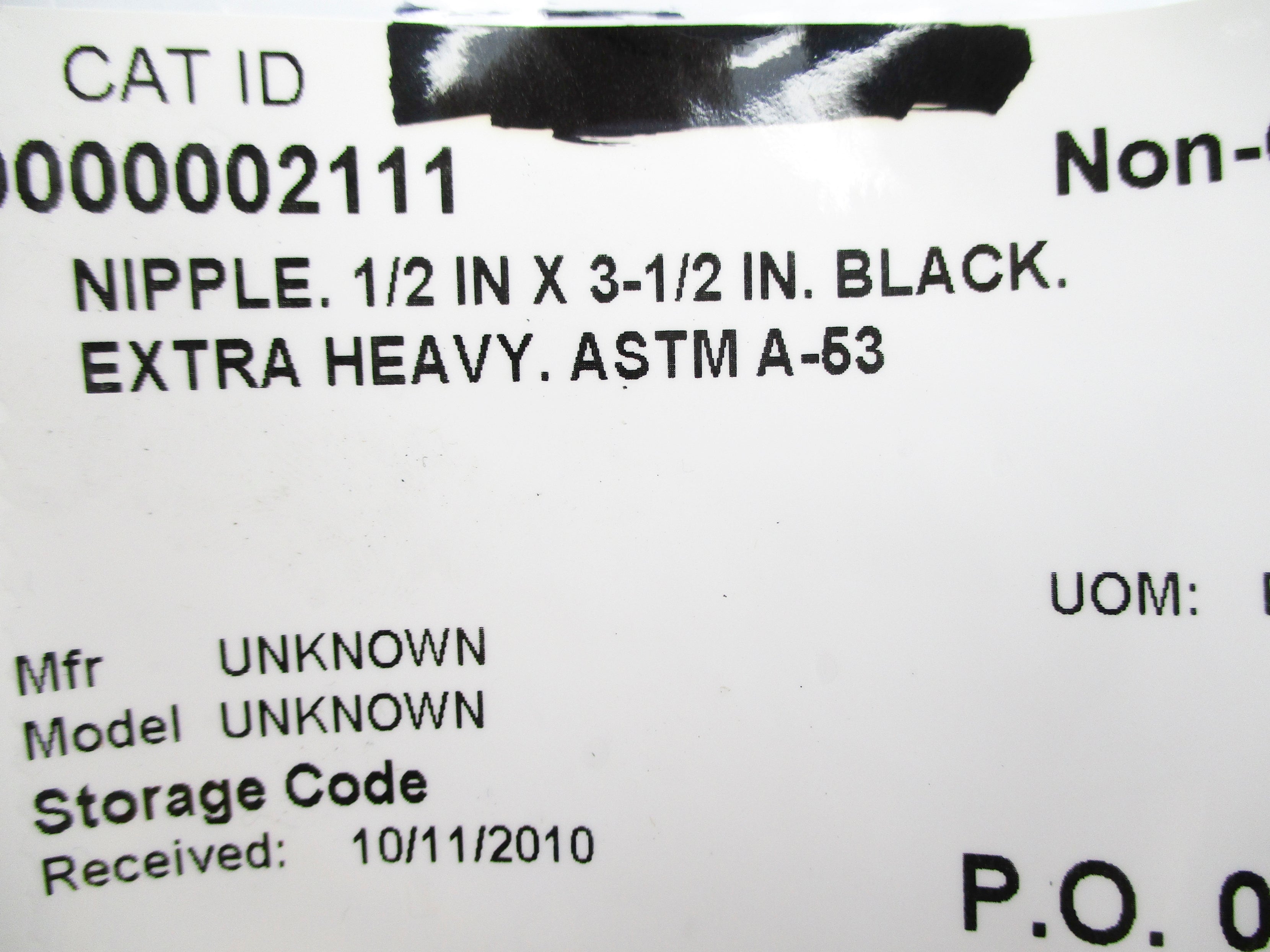 ASTM A-53 1/2" X 3-1/2" NSNP