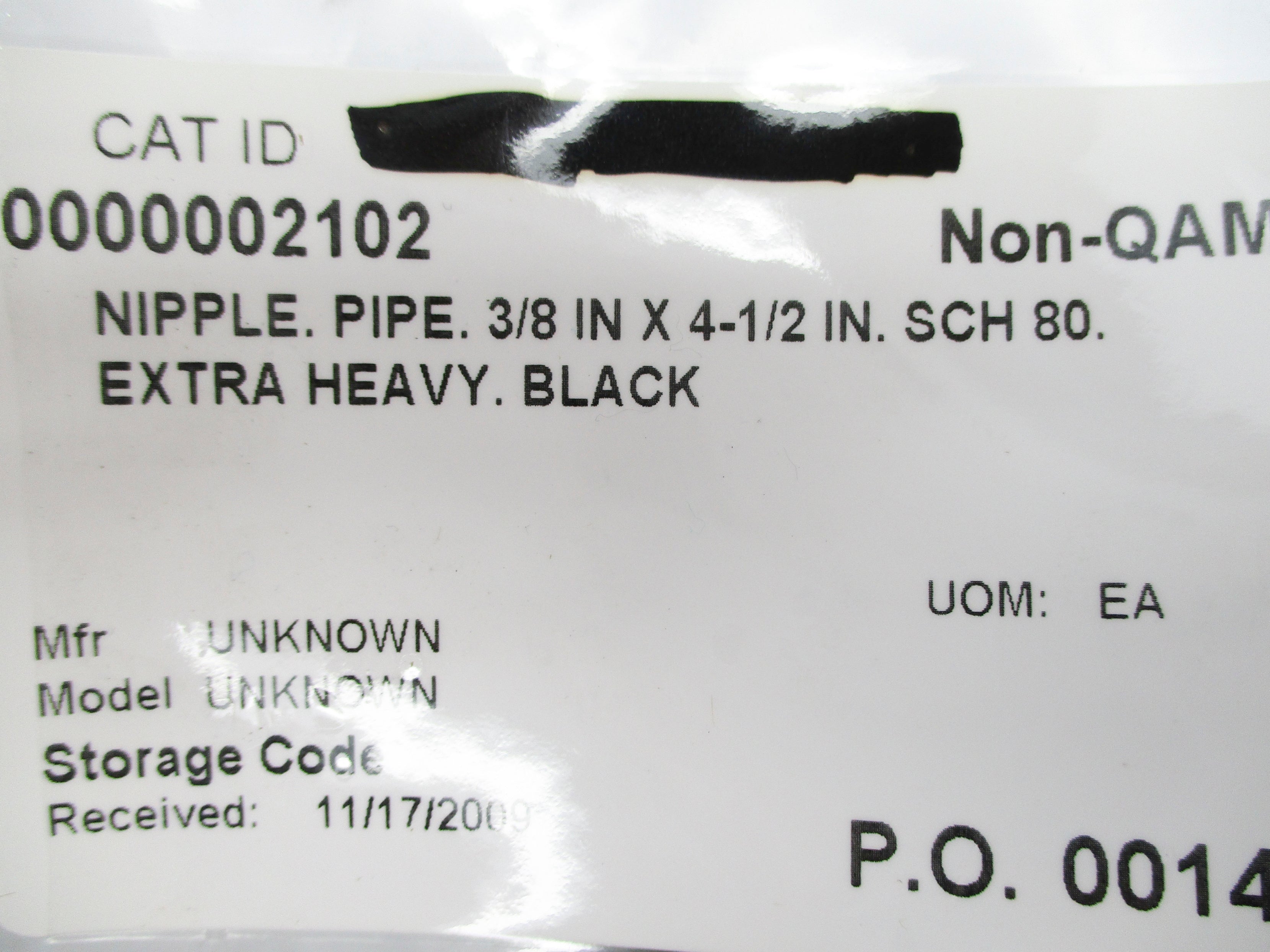 ASTM SCH80 3/8" X 4-1/2" NSNP