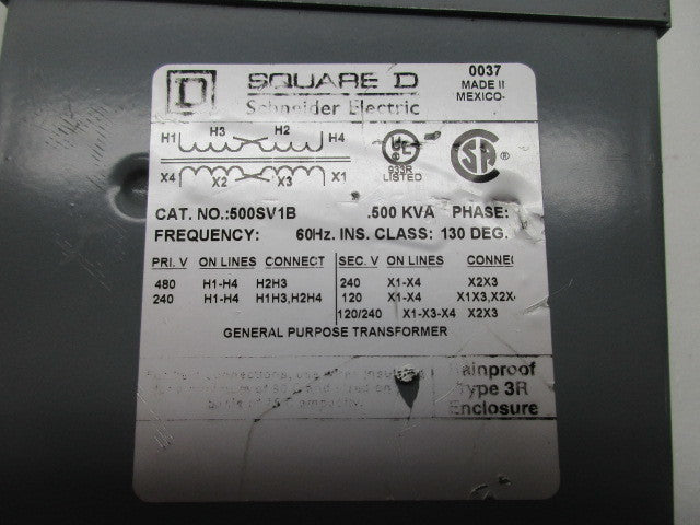 SQUARE D 500SV1B 240/480V UNMP