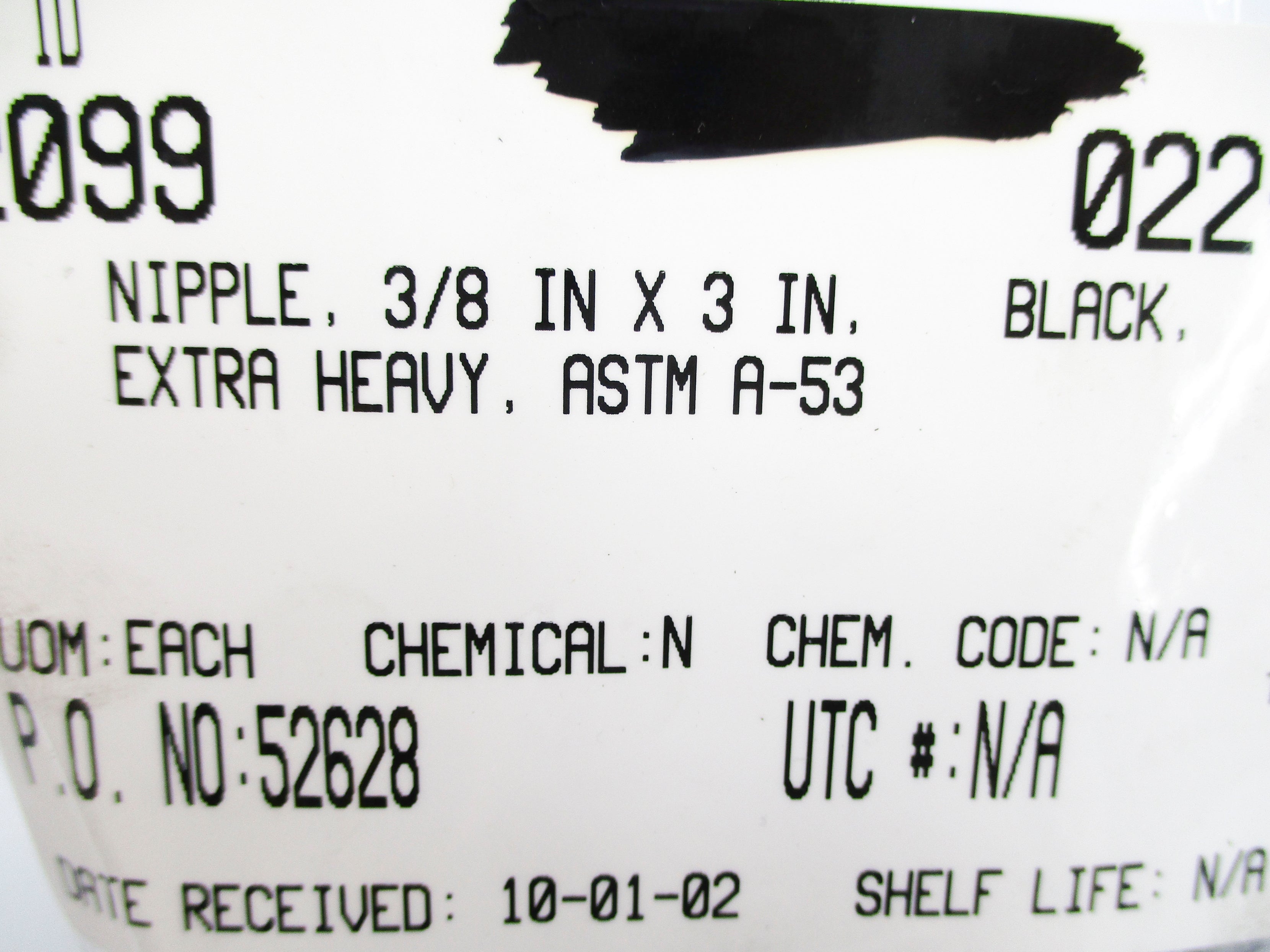 ASTM A-53 3/8" X 3" NSNP