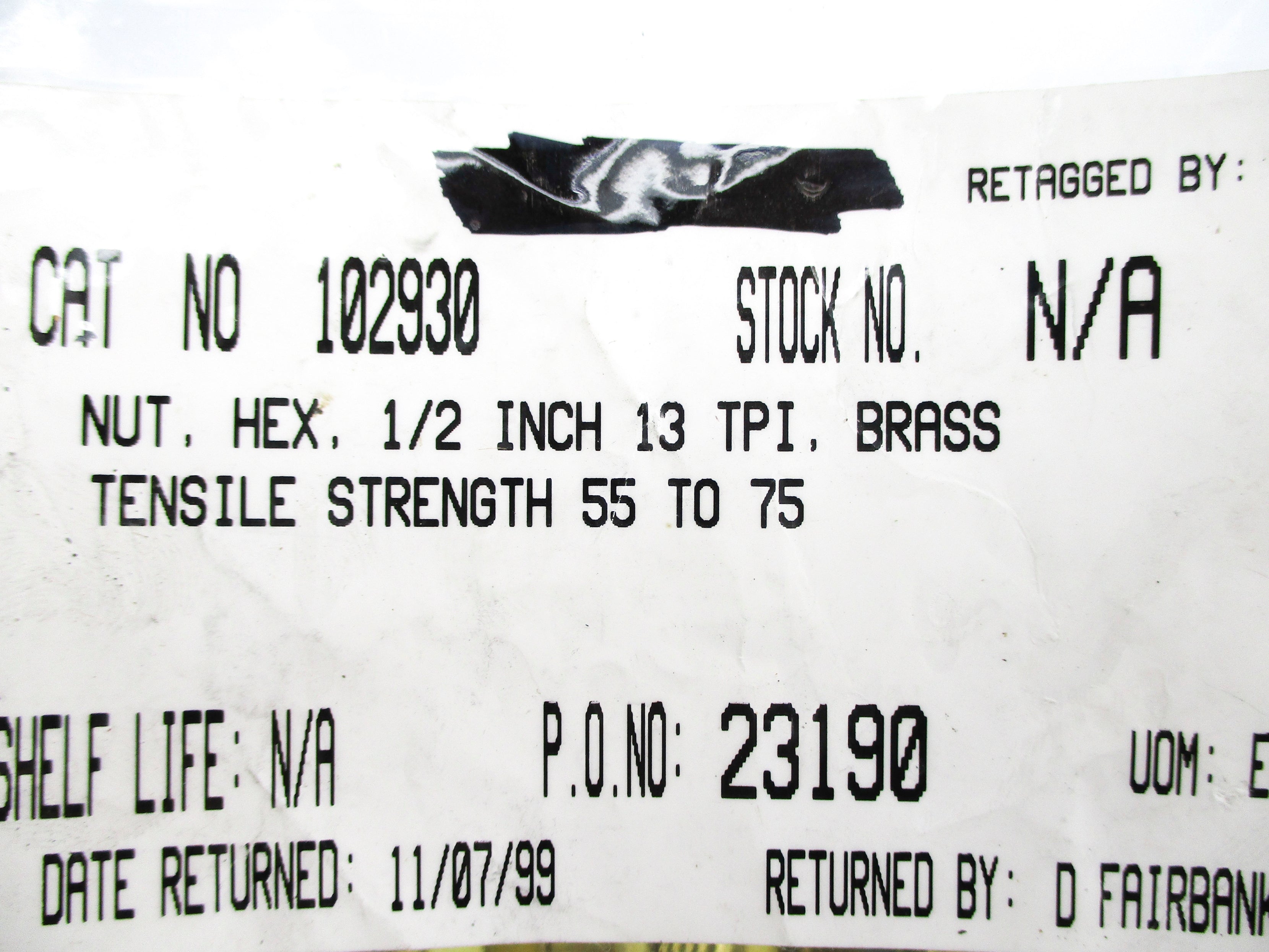 SPARE PART 102930 1/2" NSNP