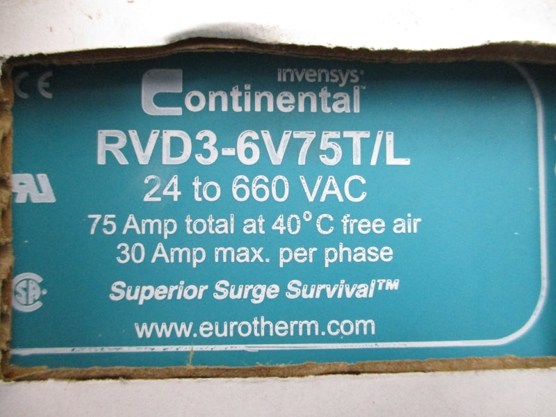 CONTINENTAL RVD3-6V75T/L 24-660VAC 30A NSMP