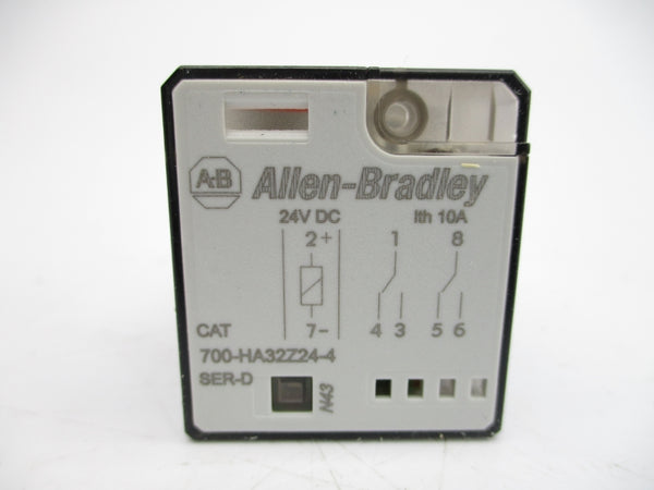 ALLEN BRADLEY 700-HA32Z24-4 SER. D 24VDC 10A (WH) NSMP
