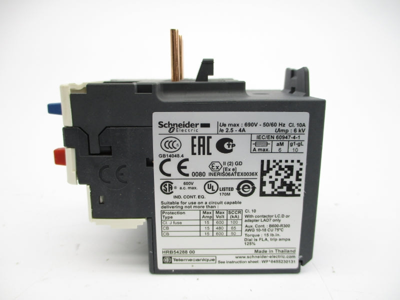 SCHNEIDER ELECTRIC LRD08 690V 2.5-4A NSMP