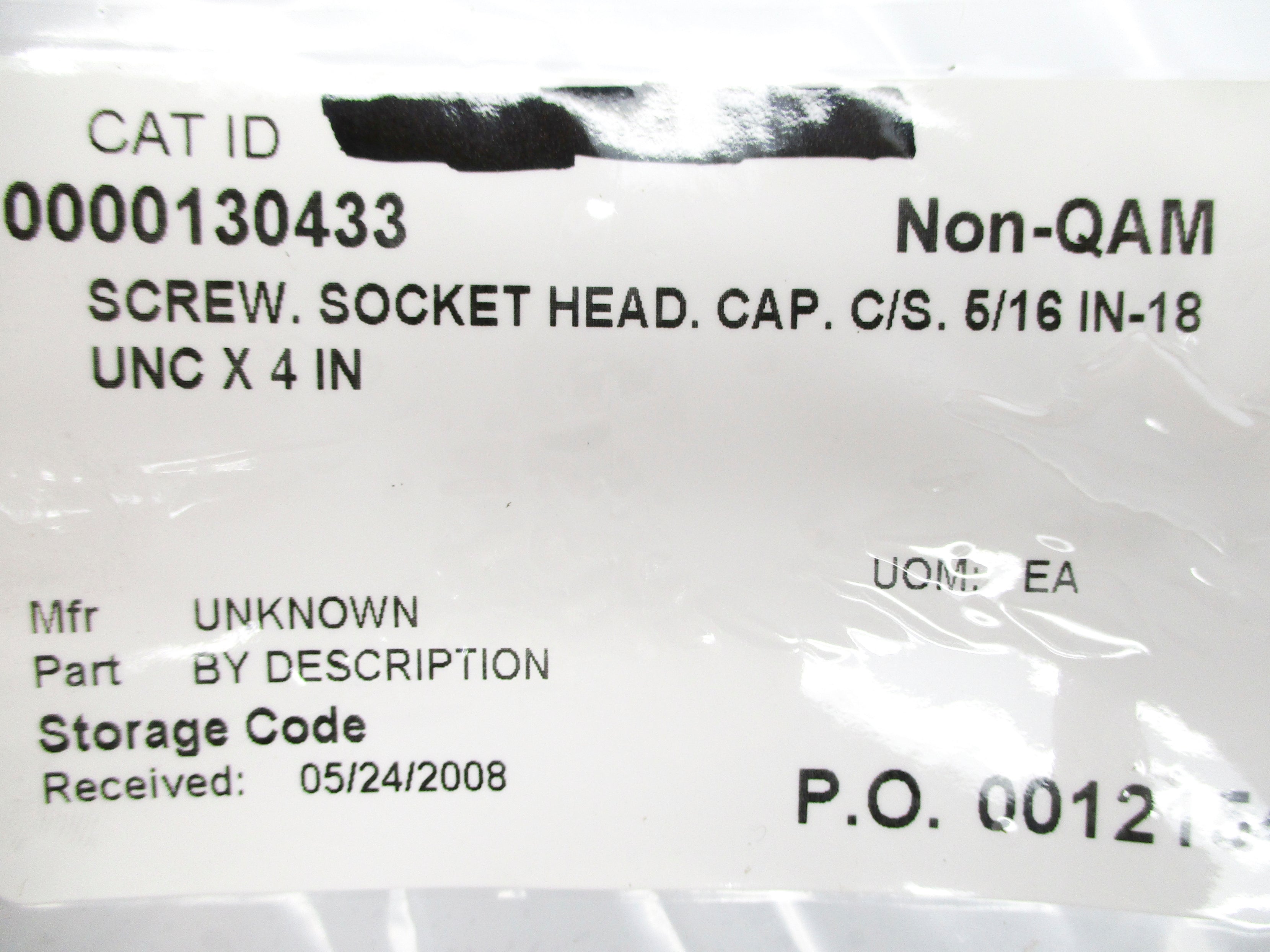 SPARE PART 0000130433 5/16-18UNC X 4" NSNP