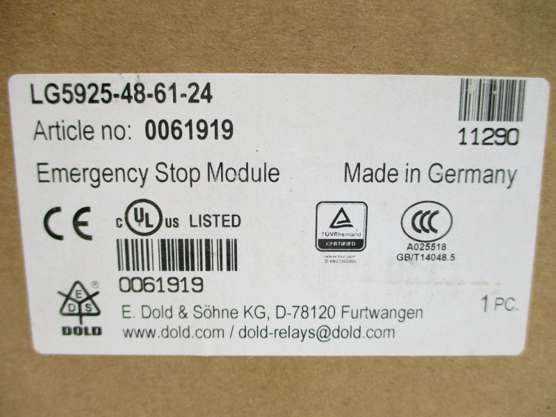 DOLD LG5925-48-61-24 0061919 24VAC/DC 3A NSMP