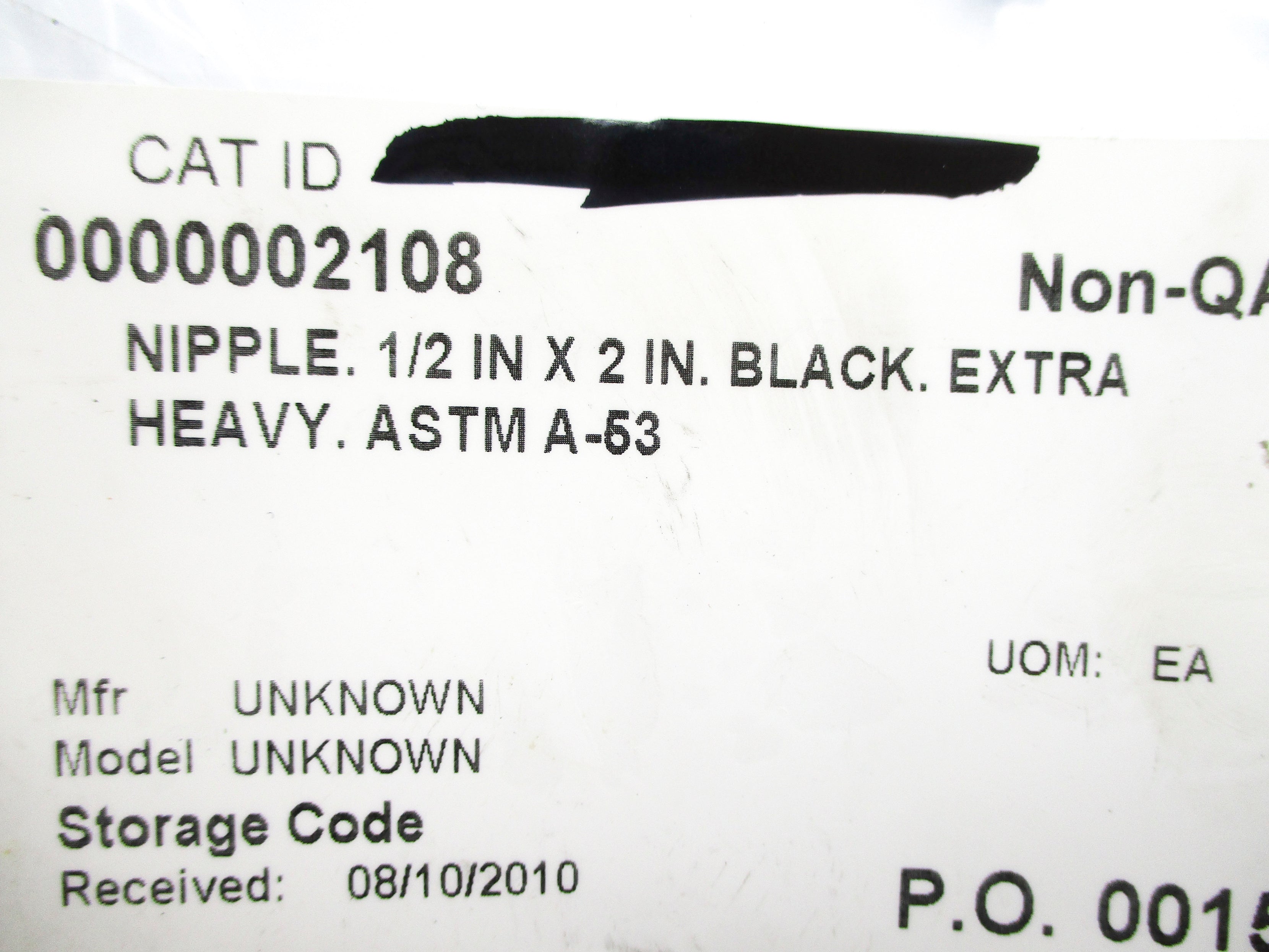 ASTM A-53 1/2" X 2" NSNP
