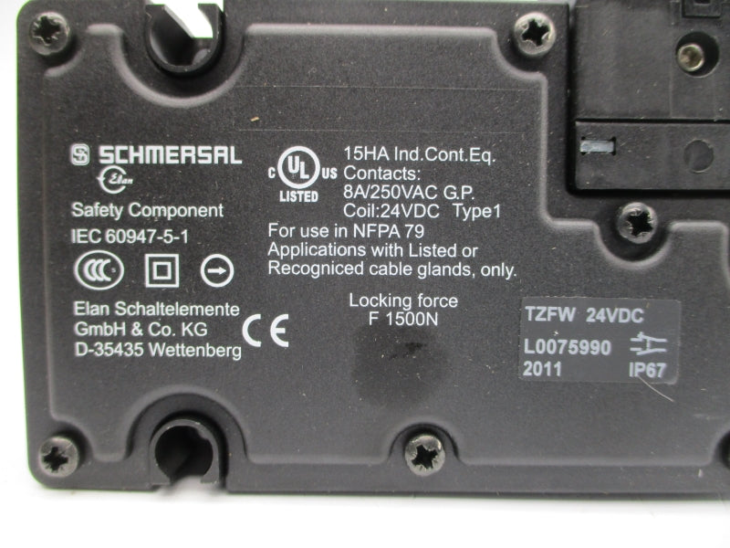 SCHMERSAL 1017635 TZFW 24VDC 8A NSMP