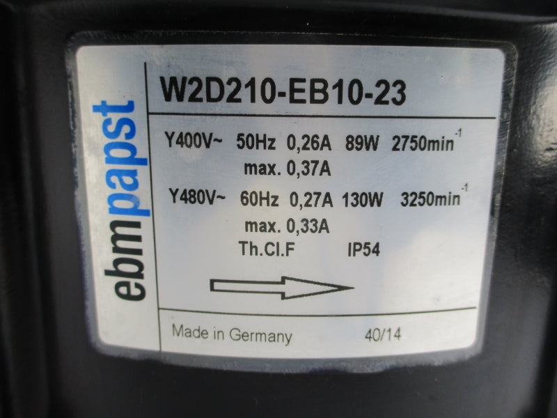 EBMPAPST W2D210-EB10-23 480V 0.27/0.33A NSNP