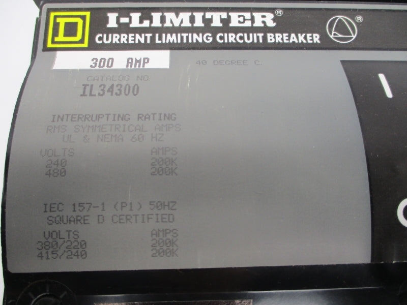 SQUARE D IL34300 SER. 1 480V 300A NSMP