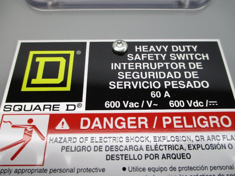 SQUARE D HU362AWKVWEI2 SER. F06 600VAC 60A NSMP