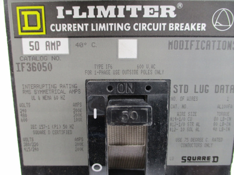 SQUARE D IF36050 SER. 1 600V 50A NSMP