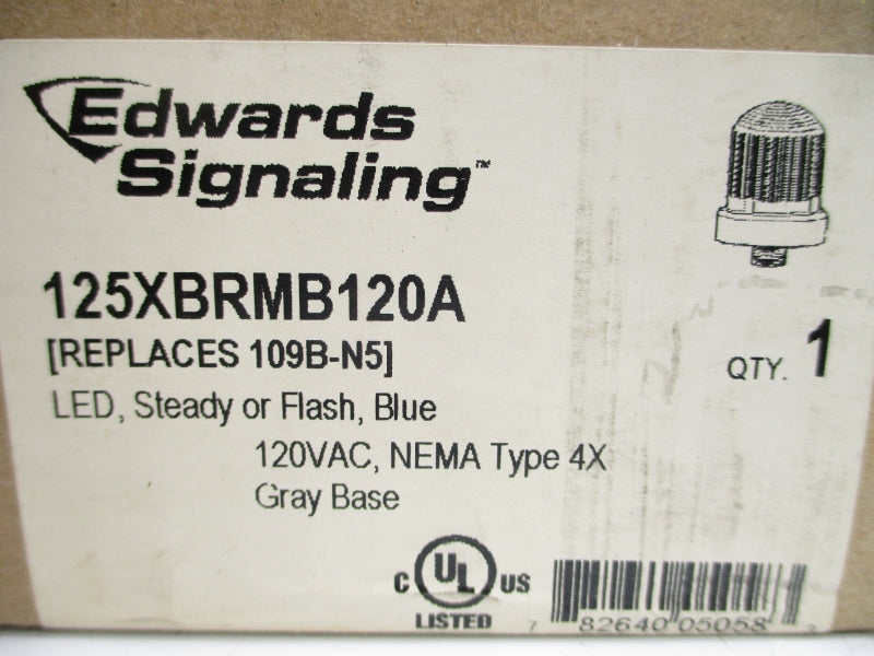 EDWARDS SIGNALING 125XBRMB120A 120VAC 0.108A NSMP