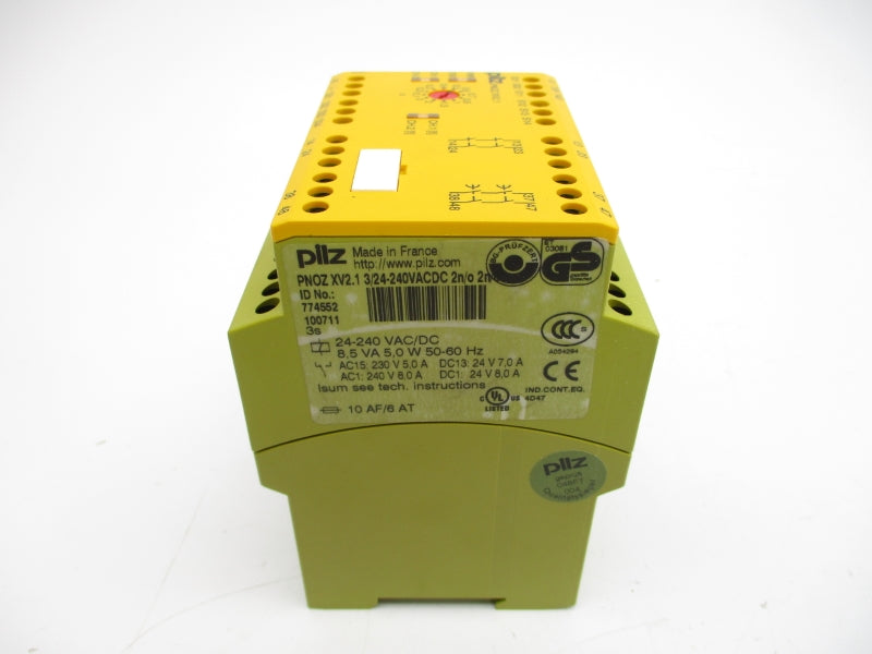 PILZ PNOZXV2.13/24-240VACDC2N/O2N/ 774552 24-240VAC/DC 8.0A NSMP
